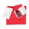 Badezimmer Lavette mit Holzkorb Set 4 Stk. MARGY