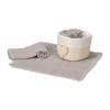 Lavette bagno con cestino in tessuto set 4 pz. SUSANNA