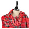 Tartan style fleece plaid 130x160 cm KROS