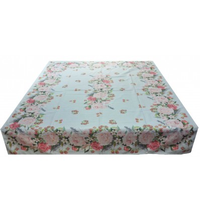 Digital print tablecloth placed ROSE E LAMPONI