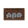 Felpuerto rectangular de coco cm. 40X70 GATO ALEGRE