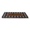 Paillasson rectangulaire en noix de coco cm. 40X70 ALLEGRO TARTAN GRIS