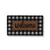 Paillasson rectangulaire en noix de coco cm. 40X70 ALLEGRO TARTAN GRIS