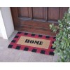 Rectangular coconut doormat cm. 40X70 ALLEGRO TARTAN RED
