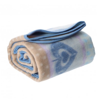 Double face wool blend blanket CUORI