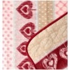Coperta misto lana double face CUORI
