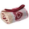Coperta misto lana double face CUORI