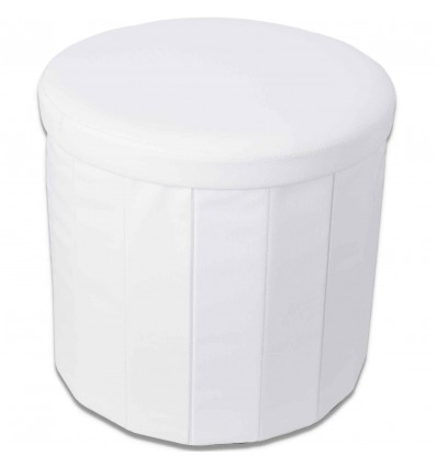 Pouf conteneur éco-cuir ROTONDO