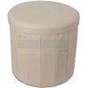 Pouf Container Kunstleder ROTONDO