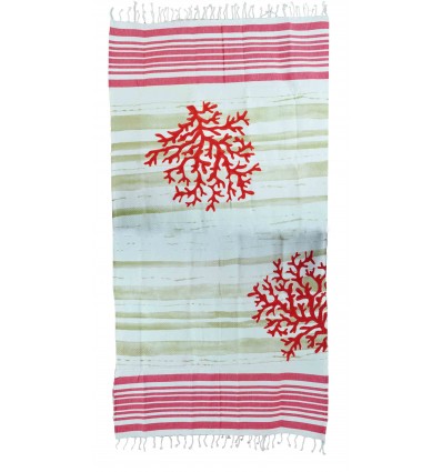 Fouta serviette de plage CORALLO