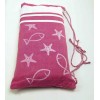 FOUTA serviette de mer pour COT 75x195 cm. Avec oreiller MARINE