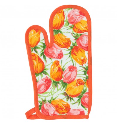 Guante de horno 32x17 cm. TULIPANES