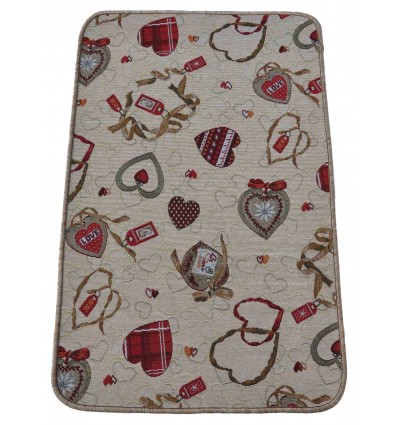 Cuori Tapis anti-dérapant 53 cm de largeur et gobelin différentes tailles