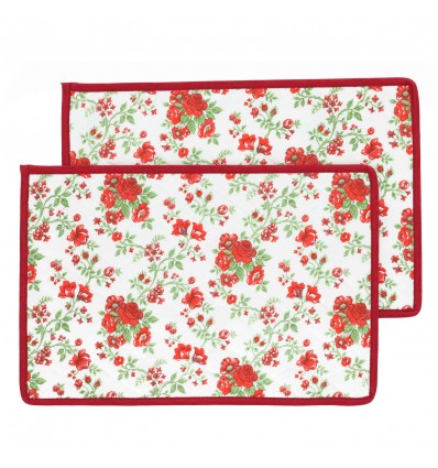 Amerikanische Tischsets Set von 2 Stück BOUQUET