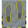 Doormat entrance mat 62x57 cm. WAIT HERE YELLOW