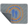 Zerbino tappetino ingresso 50X68 cm. WAIT HERE ARANCIO