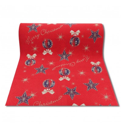 Grand tapis de Noël 100x97 cm. DÉCORATIONS DE NOËL ROUGES