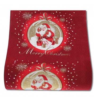 Gran alfombra roja de Navidad 100x71 cm. BOLA DE VIDRIO