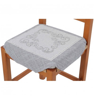 Coussin de housse de siège avec housse amovible avec ailettes en MOUSSELINE