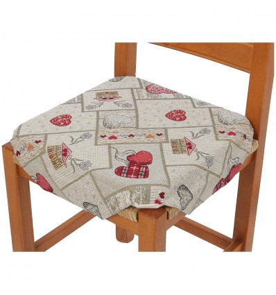 Housse de chaise lavable avec mollets RED LUXORY