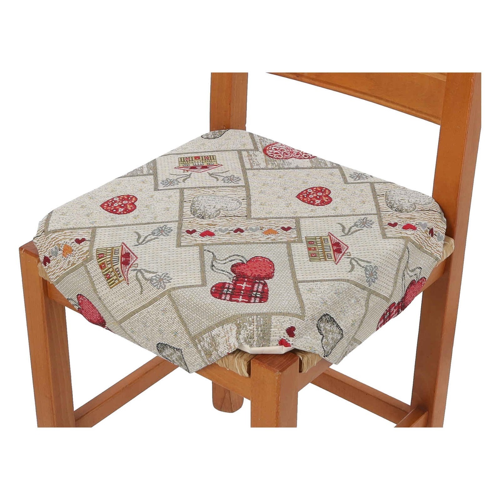 Waschbares Stuhlbezugskissen mit Waden RED LUXORY CASA TESSILE