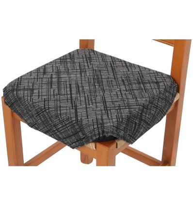 Upholstered kitchen chair cushion with lavender LUXORY fins