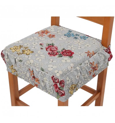 Gepolstertes Stuhlbezugskissen mit elastischem Band ROSETO DELUXE