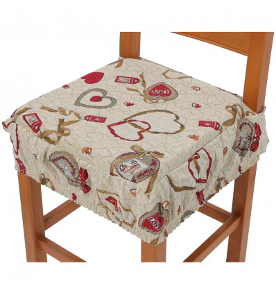 Cushion cover with removable cover with elastic band LOVE LUXORY