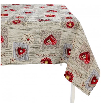 Mantel en funda de mesa mezcla de algodón GARDENA DELUXE