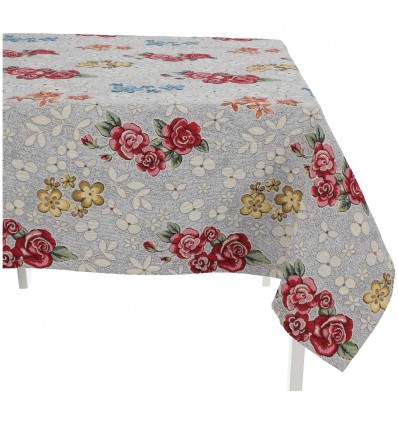 Tovaglia in misto cotone copritavolo jacquard ROSETO DELUXE