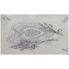 Housse de table en nappe chenille placée CUORI LAVANDA