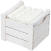 Set of 4 washbasins 30x30 cm. with wooden basket CLASSIC