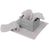 Set of 4 washbasins 30x30 cm. with wooden basket CLASSIC