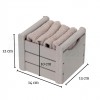 Set of 4 washbasins 30x30 cm. with wooden basket CLASSIC