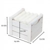 Lot de 4 lavabos 30x30 cm. avec panier en bois CLASSIC