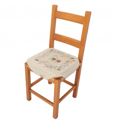 Kitchen chair cushion with removable cover with CHANELL fins