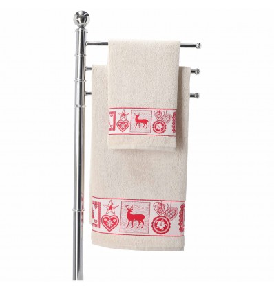 Pair of face towels and bidet TIROLESE