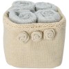 Lavette bagno con cestino in tessuto set 4 pz. ROSES