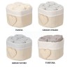 Lavette bagno con cestino in tessuto set 4 pz. SUSANNA