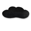 Black faux fur multipurpose rug round and cloud