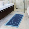 Rutschfeste Baumwollbadematte IRIS