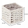 Bathroom lavette with fabric basket set 4 pcs. Roses