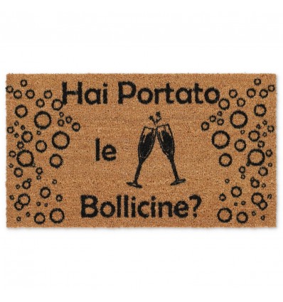 Rectangular doormat in coconut cm. 40X70 ALLEGRO BOLLICINE