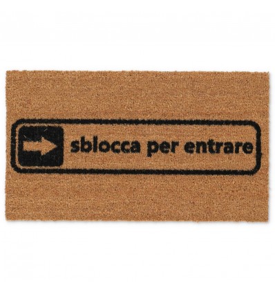 Paillasson rectangulaire en coco cm. 40X70 ALLEGRO DÉVERROUILLAGE