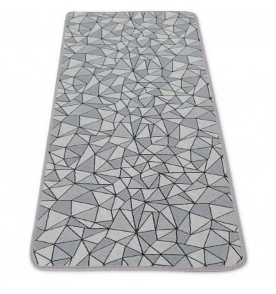 Silver 50 cm wide kitchen rug.