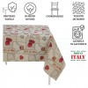 Funda de mesa de mantel en mezcla de algodón CAL T RED LUXORY