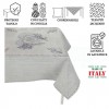 Housse de table en nappe chenille placée CUORI LAVANDA