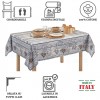 Square cotton tablecloth and rectangular digital print CUORI APPESI