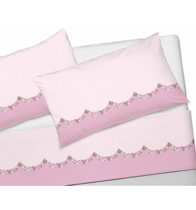 Bettwäsche-Set aus Baumwollflanell ROSE POIS