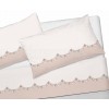 Completo lenzuola flanella cotone ROSE POIS